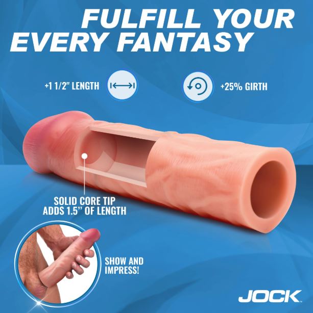 Enhancers 1.5" Silicone Penis Extension Sleeve - Light