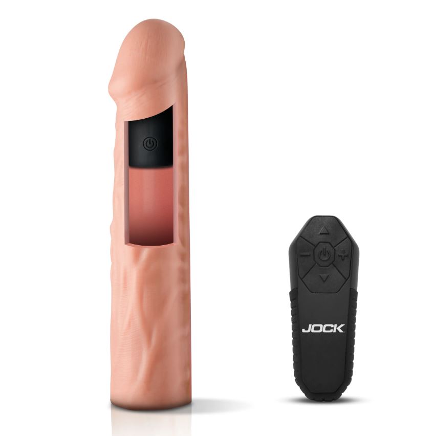 Enhancers Vibrating Penis Extension w/ Remote - Light