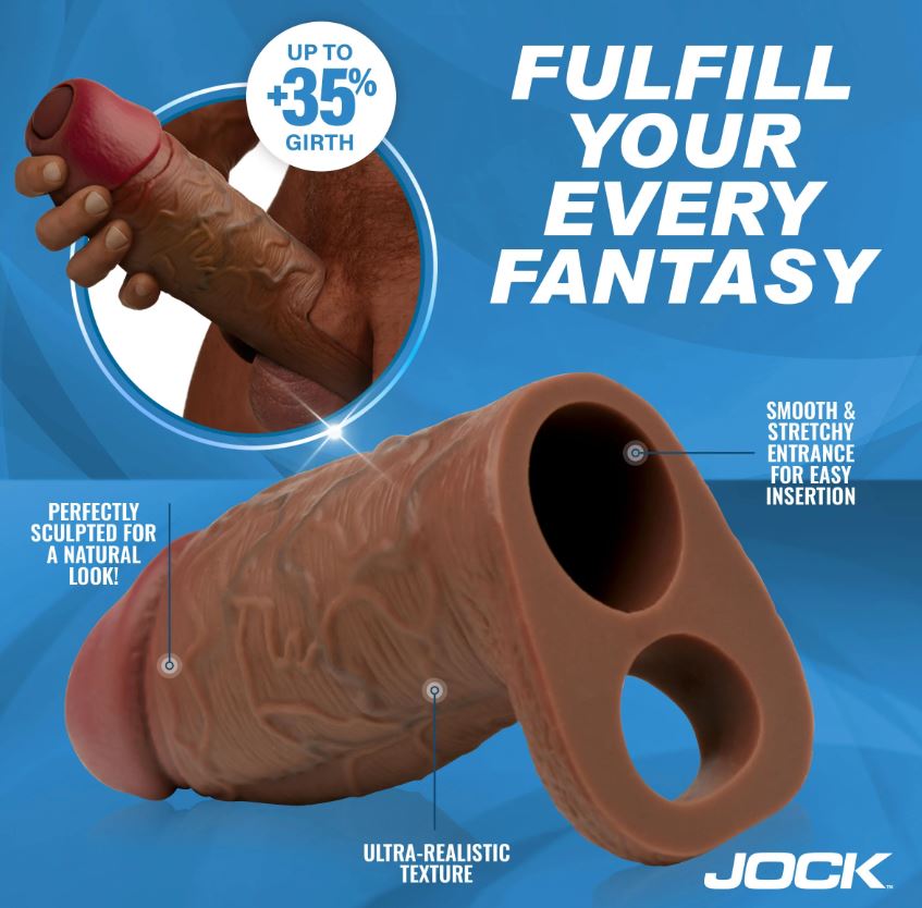 Enhancers Silicone Penis Extension Sleeve - Dark