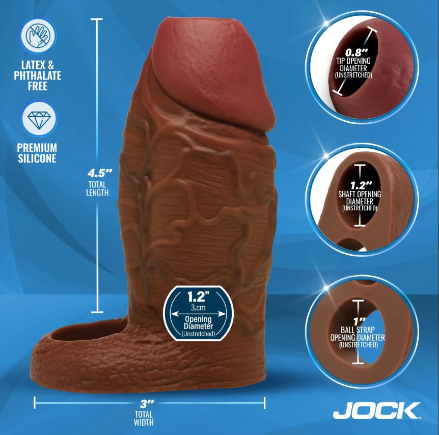 Enhancers Silicone Penis Extension Sleeve - Dark