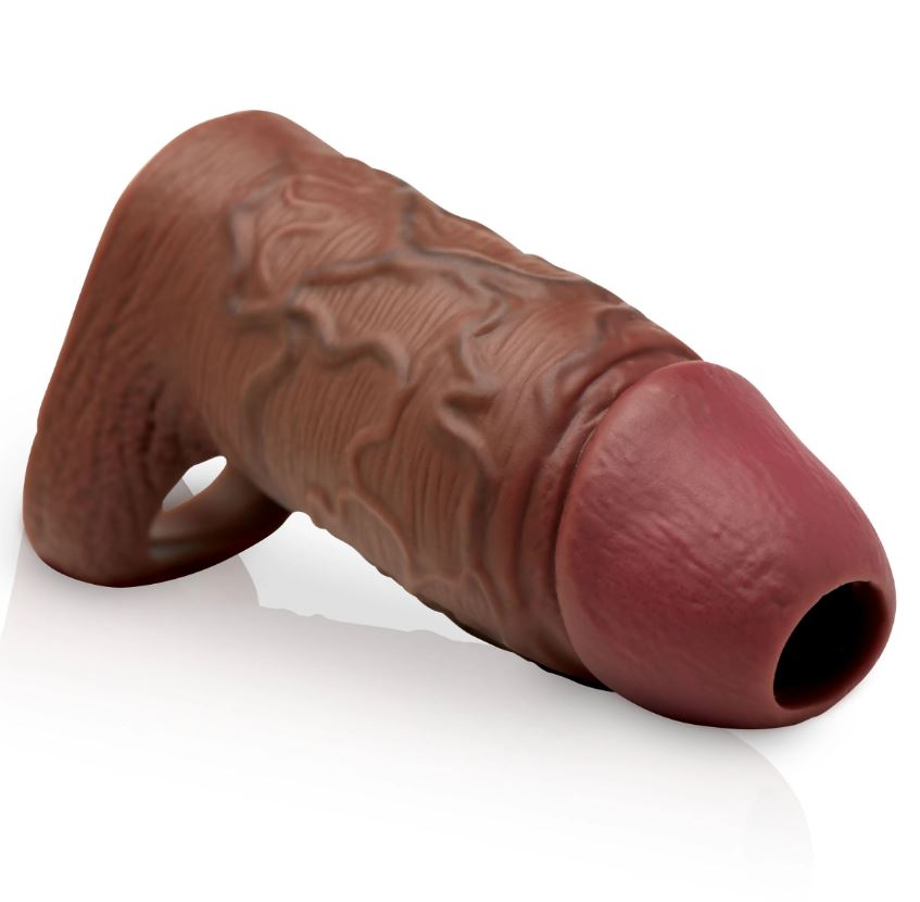 Enhancers Silicone Penis Extension Sleeve - Dark