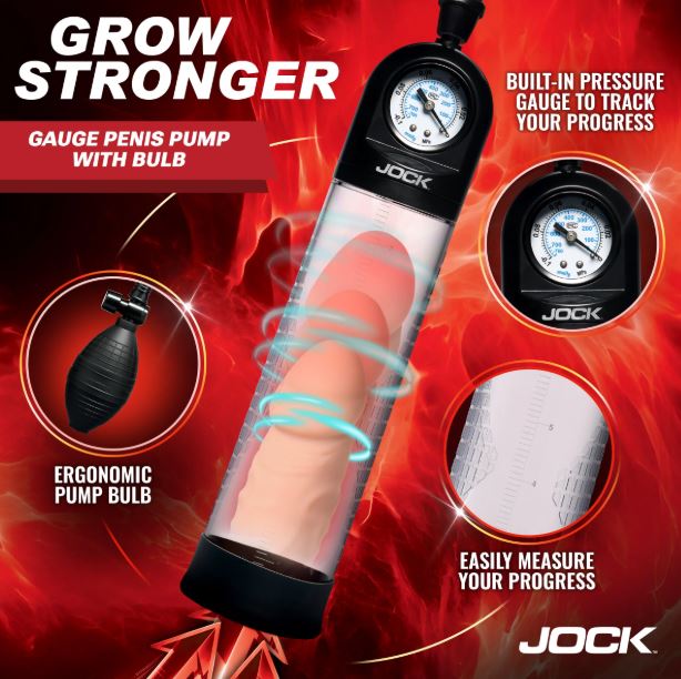 Pump Up Gauge Penis Pump with Bulb