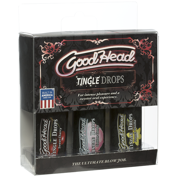 Goodhead Tingle Drops 3-pack French Vanilla, Cotton Candy, Sweet Cherry