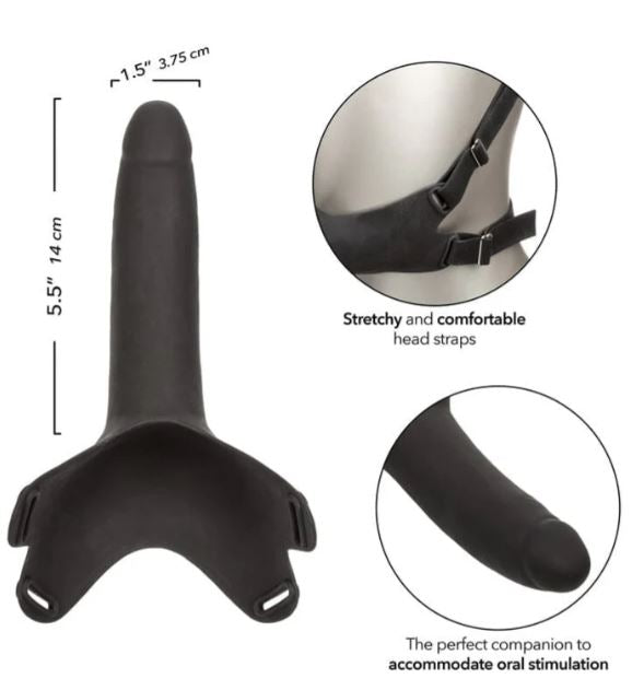 Accommodator Silicone Dong Black