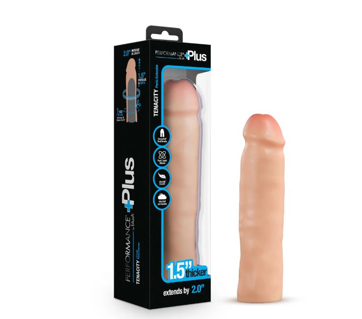 Performance Plus 2 in. Silicone Penis Xtender Beige