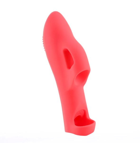 Lana Liquid Silicone Finger Vibe Red