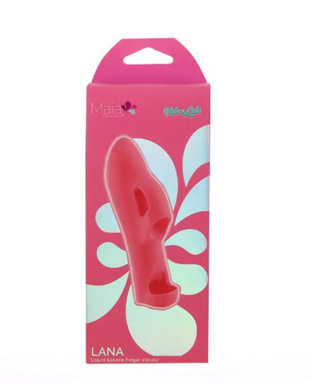 Lana Liquid Silicone Finger Vibe Red