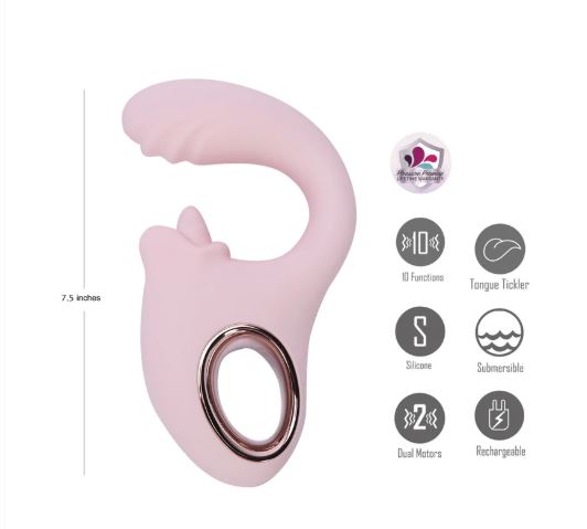Jaylee Dual Motor G-spot Tickler Vibrator Pink