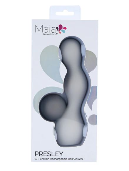 Presley Grey Ball Vibrator Grey/ Black