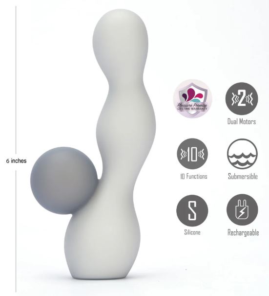 Presley Grey Ball Vibrator Grey/ Black