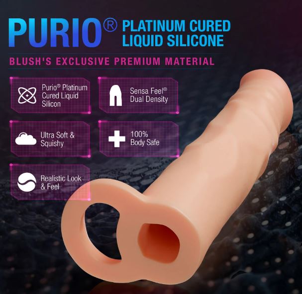Performance Plus 2.5 in. Silicone Penis Xtender Beige