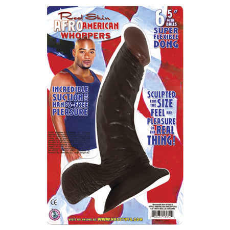 Real Skin Afro American Whoppers 6.5 Dong w/Balls