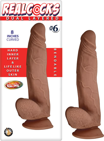 Realcocks Dual Layered #6 8in Curve Brn