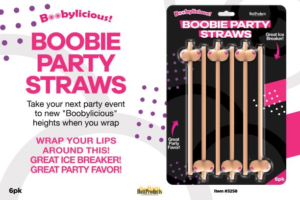 Boobie Straws (flesh Color) 6pk.