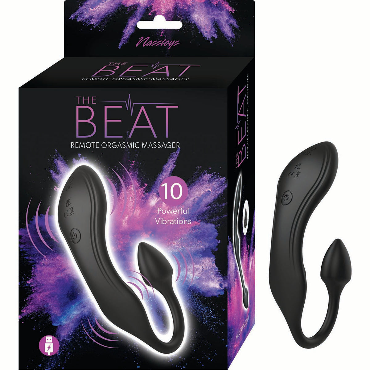 THE Beat Remote Orgasmic Massager Black