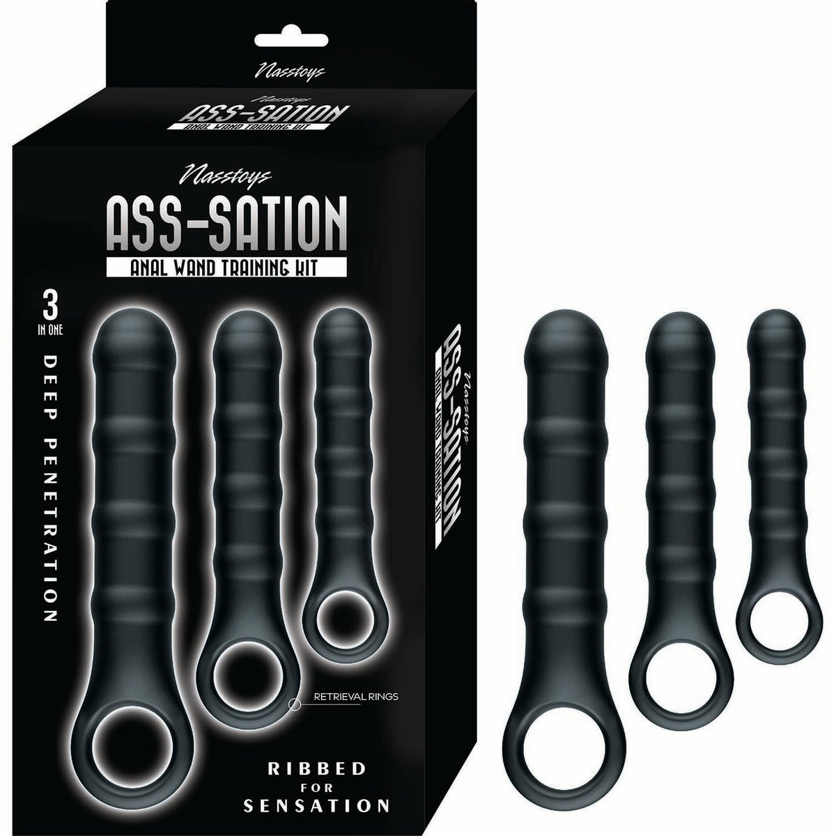 Ass-nation Anal Wand Training Kit Black