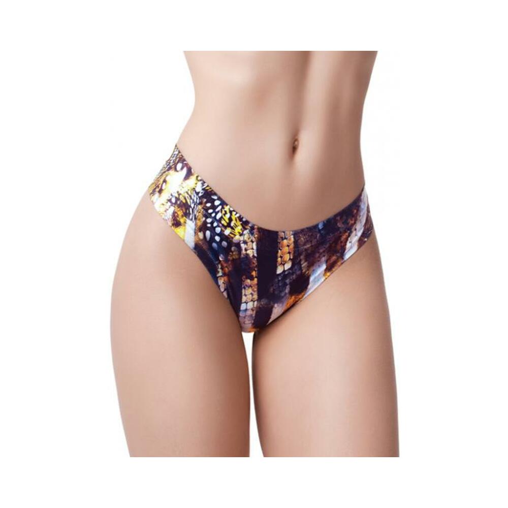 Mememe Go Wild Snake Printed Thong Lg