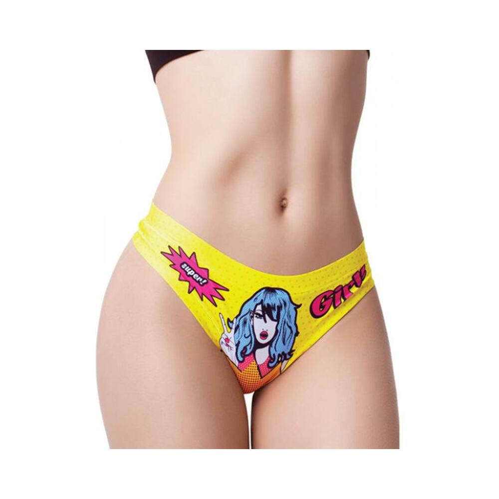 Mememe Comic Fans Printed Thong Lg