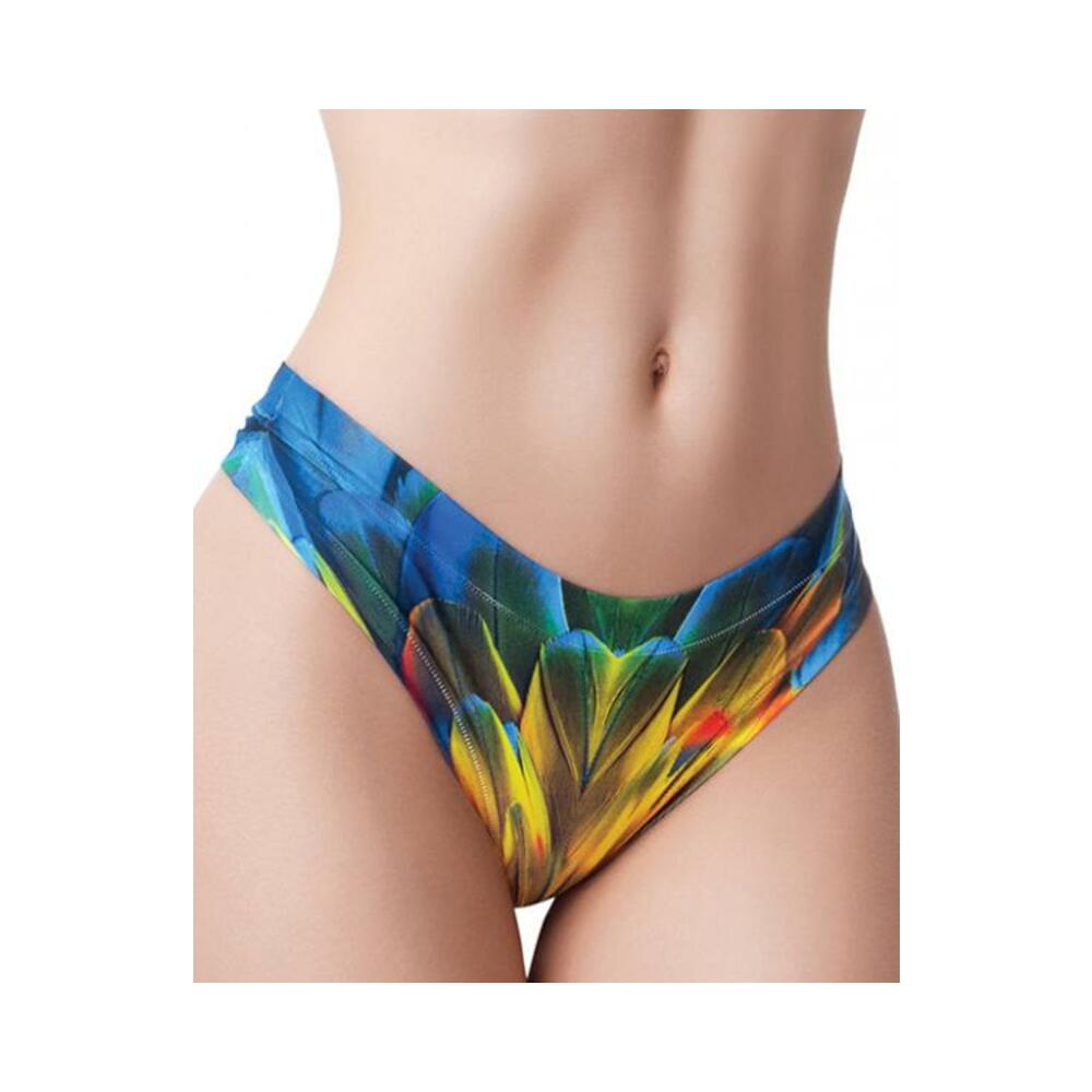 Mememe Paradise Birds Parrot Printed Thong Sm