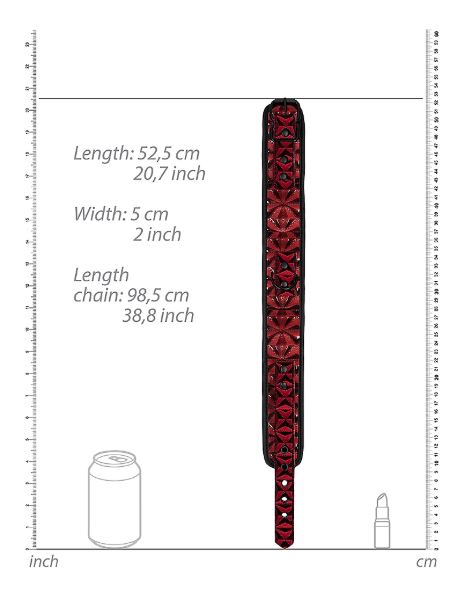 Luxury Collar with Leash - Burgundy