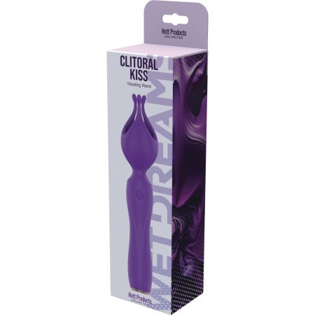 Wet Dreams Clitoral Kiss Flower Petal Silicone Vibrator Purple