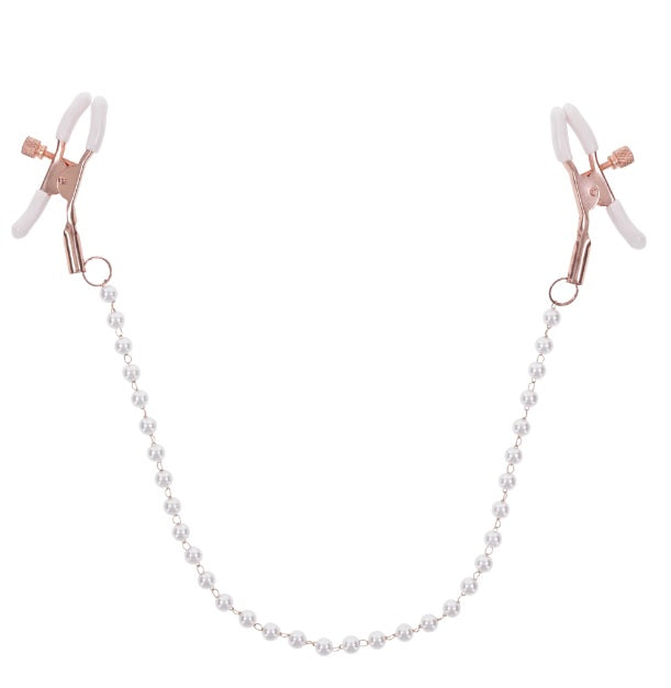 Sportsheets Sex & Mischief Peaches 'n CreaMe Pearl Nipple Clamps
