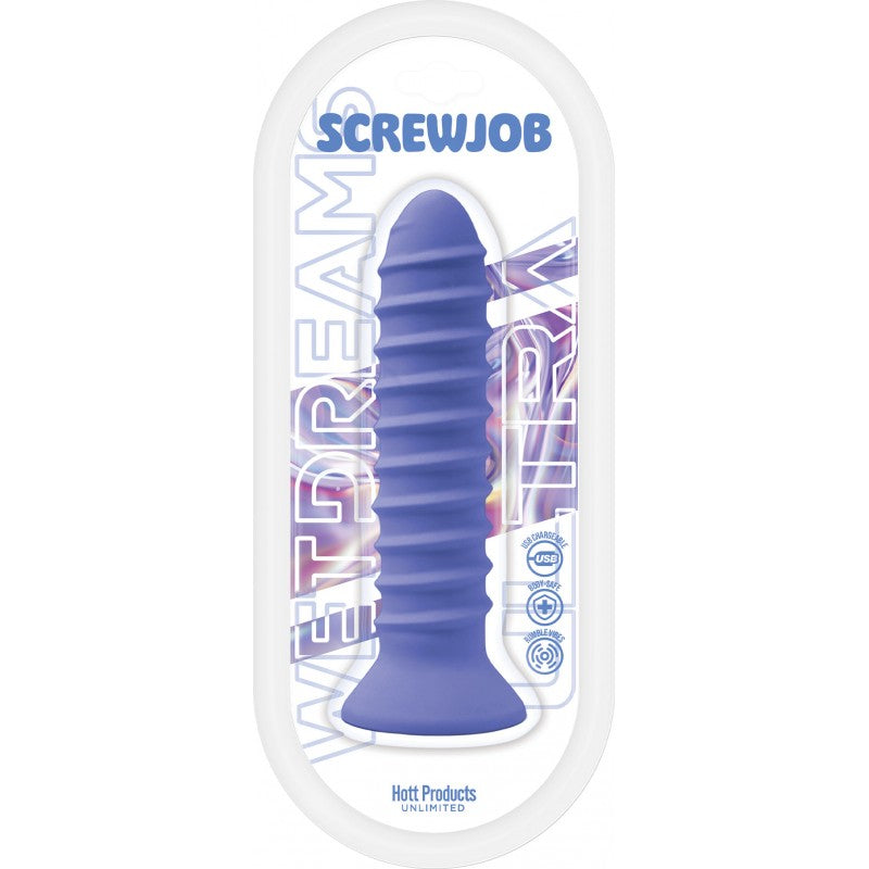 Wet Dreams Screwjob Screw Shape Vibe Multi-Speed Function Silicone Lavender