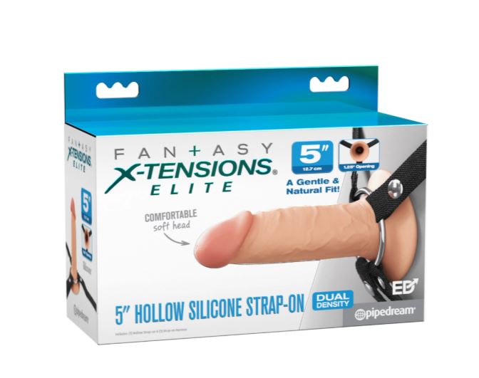Fantasy X-Tensions Elite 5 Silicone Hallow Strap-On Dual Density - Light