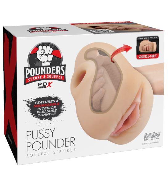 PDX Plus Pussy Pounder Squeeze Stroker - Light