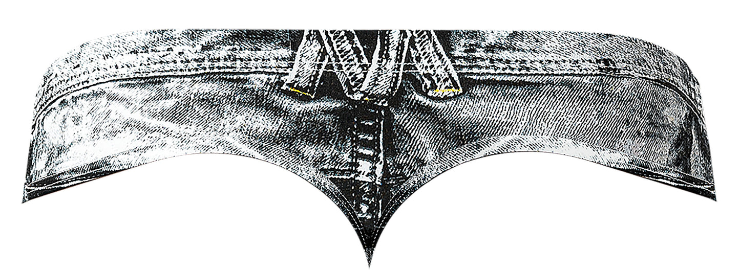 Male Power Dirty Denim Thong Denim Print L/xl