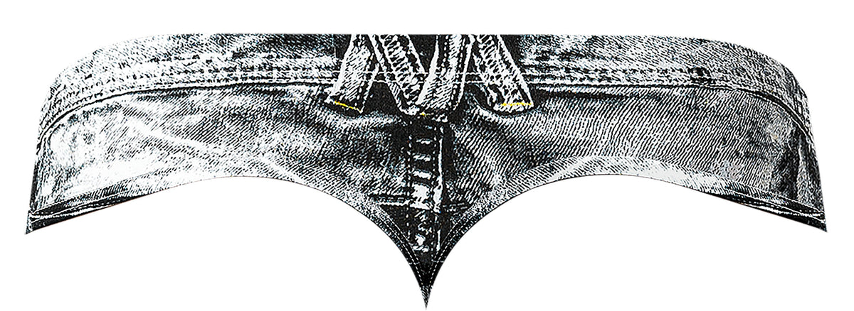 Male Power Dirty Denim Thong Denim Print L/xl