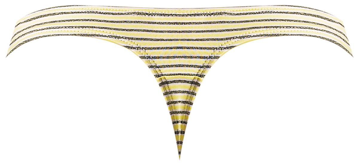 Male Power Cabana Banana Bong Thong Yellow/grey L/xl