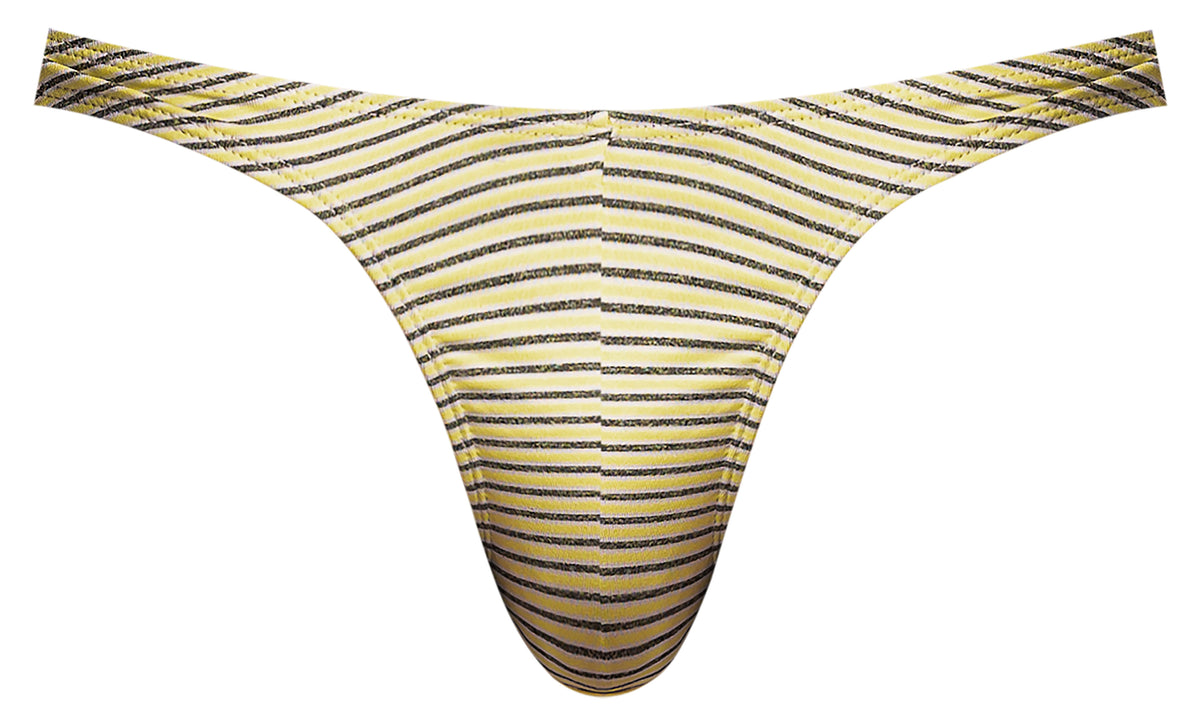 Male Power Cabana Banana Bong Thong Yellow/grey L/xl