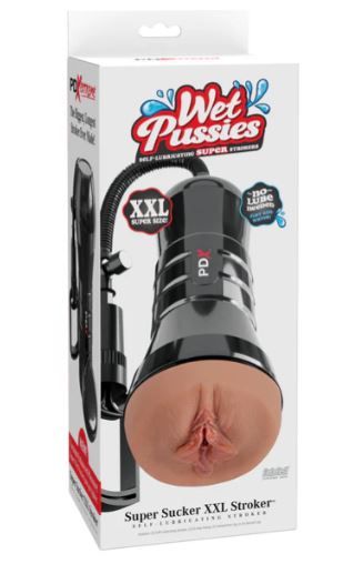 PDX Extreme Wet Pussies Super Sucker XXL Stroker - Brown