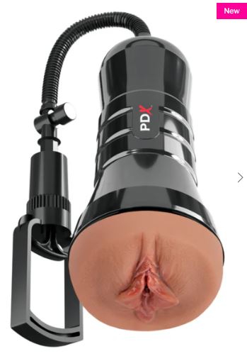 PDX Extreme Wet Pussies Super Sucker XXL Stroker - Brown