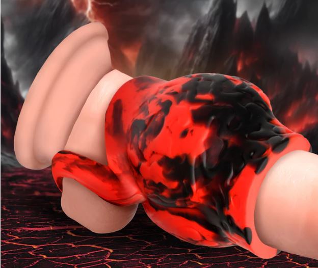Hell Hound Silicone Girth Enhancer with Ball Strap - Medium