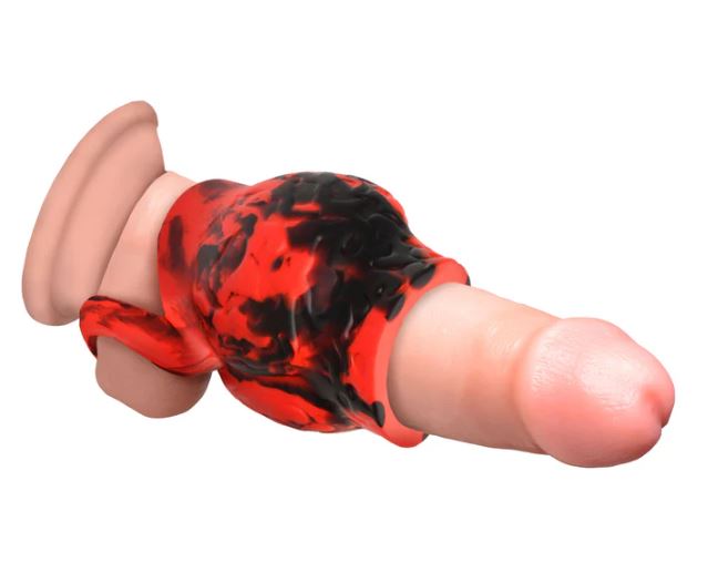 Hell Hound Silicone Girth Enhancer with Ball Strap - Medium