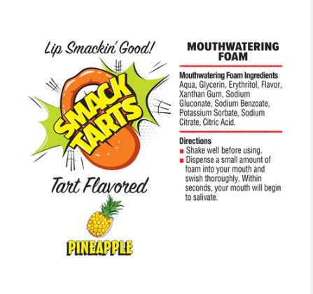 SMACK TARTS MOUTHWATERING FOAM SOUR PINEAPPLE 2.7oz