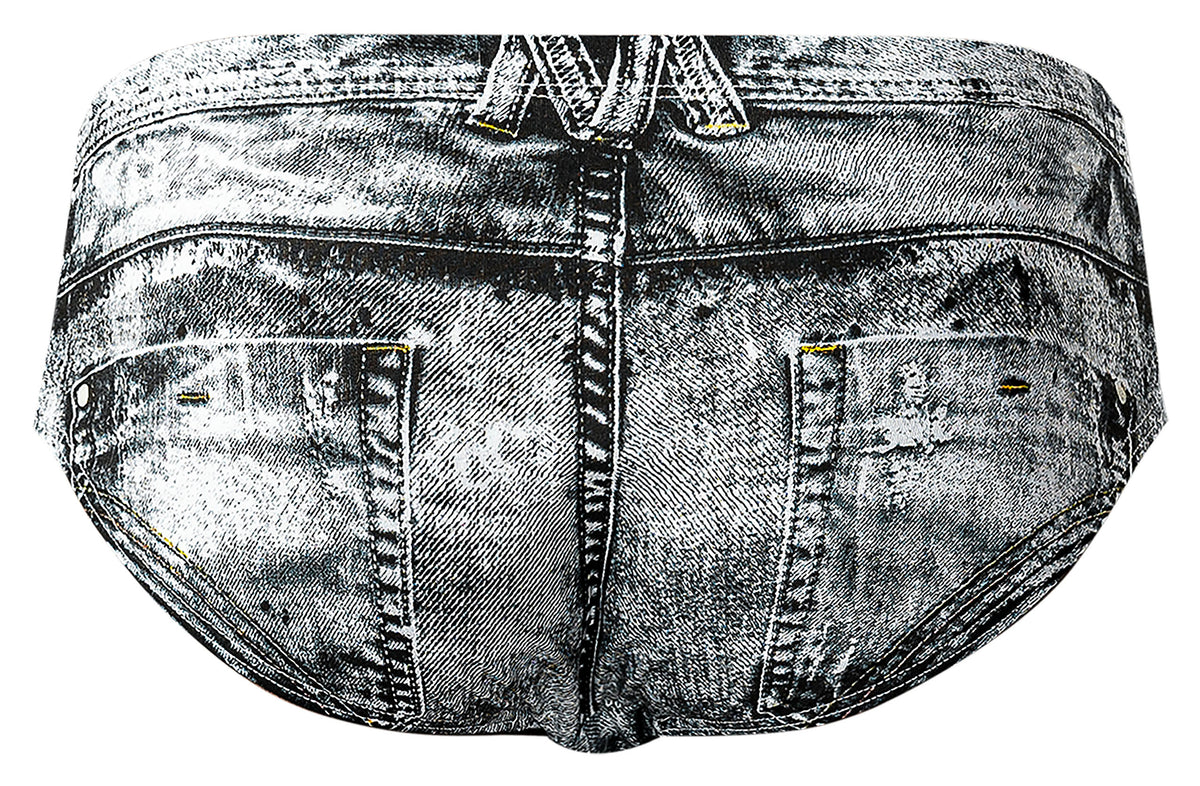 Male Power Dirty Denim Bikini Denim Print L