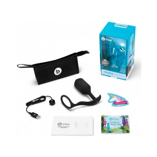B-Vibe Vibrating Snug & Tug XL Black