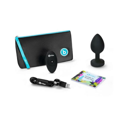 B-Vibe Vibrating Jewel Plug Xxl Black