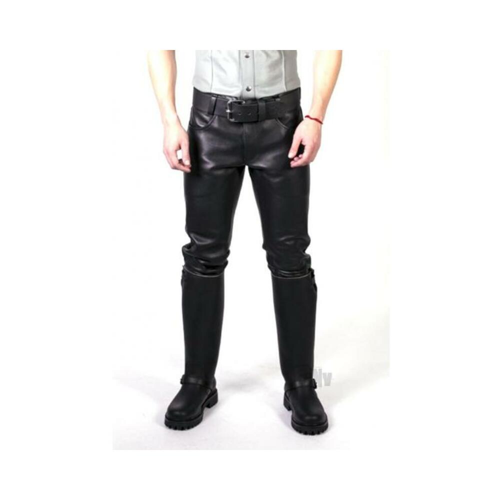 Prowler Red Leather Jeans Blk 34
