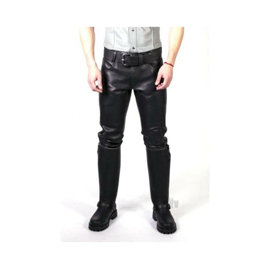Prowler Red Leather Jeans Blk 38