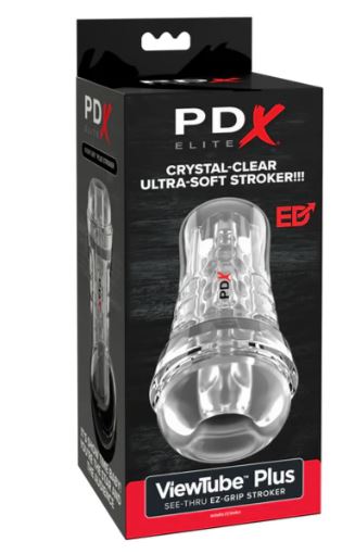 PDX Elite ViewTube See-Thru EZ-Grip Stroker - Clear