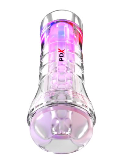 PDX Elite ViewTube XXL See-Thru EZ-Grip LED Stroker - Clear