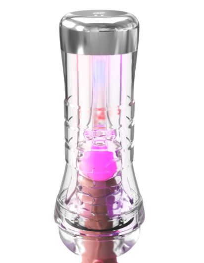 PDX Elite ViewTube XXL See-Thru EZ-Grip LED Stroker - Clear