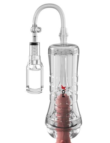 PDX Elite ViewTube Vac XXL Pump See-Thru EZ-Grip Pump Stroker - Clear