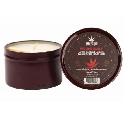 Hemp Seed 3-IN-1 Massage Candl Mistletoe Mischief 6OZ