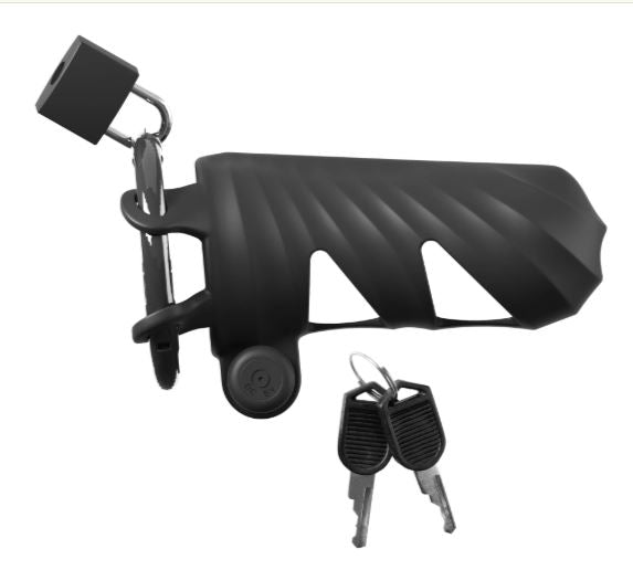 Fantasy C-Ringz Remote Controlled Vibrating Cock Blocker - Black