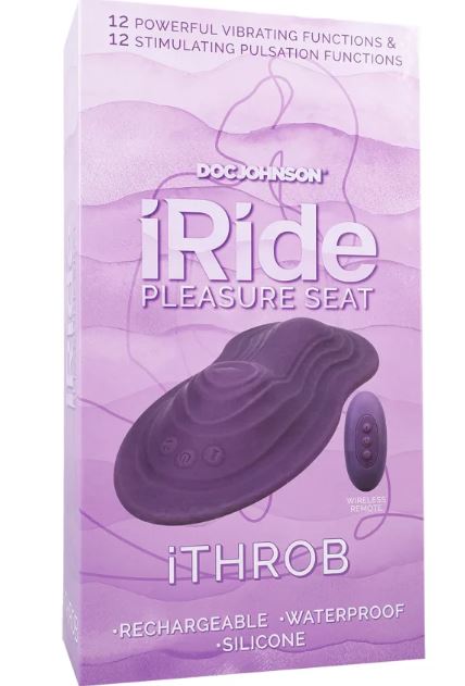 Iride Pleasure Seat Throb Rechargeable With Wireless Remote Dusty Purple